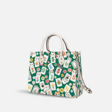 Mahjong Kitty Leather Handbag