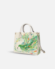 Azure Bird(Abundance) Leather Handbag
