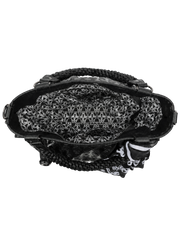 Onyx Skull Embossed Tote Bag