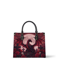 Ember Moon Dragon Leather Handbag
