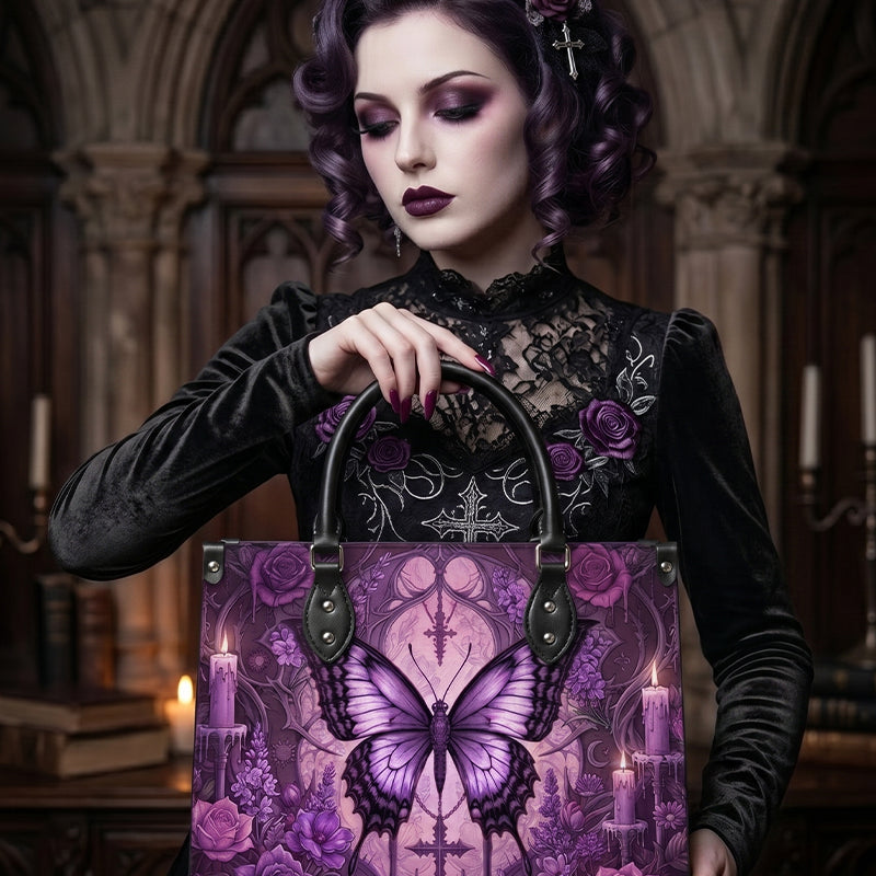 Stygian Leather Handbag