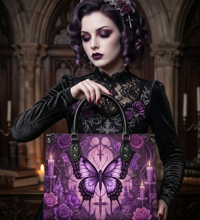 Stygian Leather Handbag
