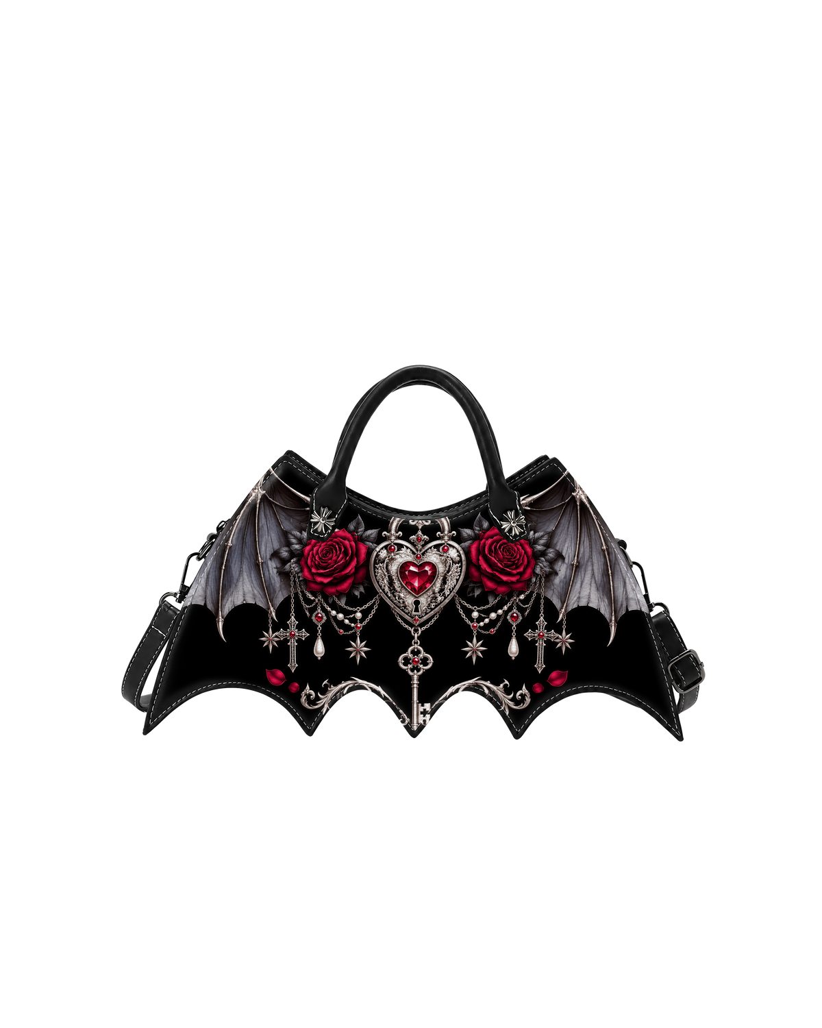 Forbidden Heart Bat Wing Bag