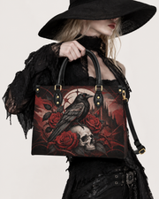 Raven's Bone Leather Handbag