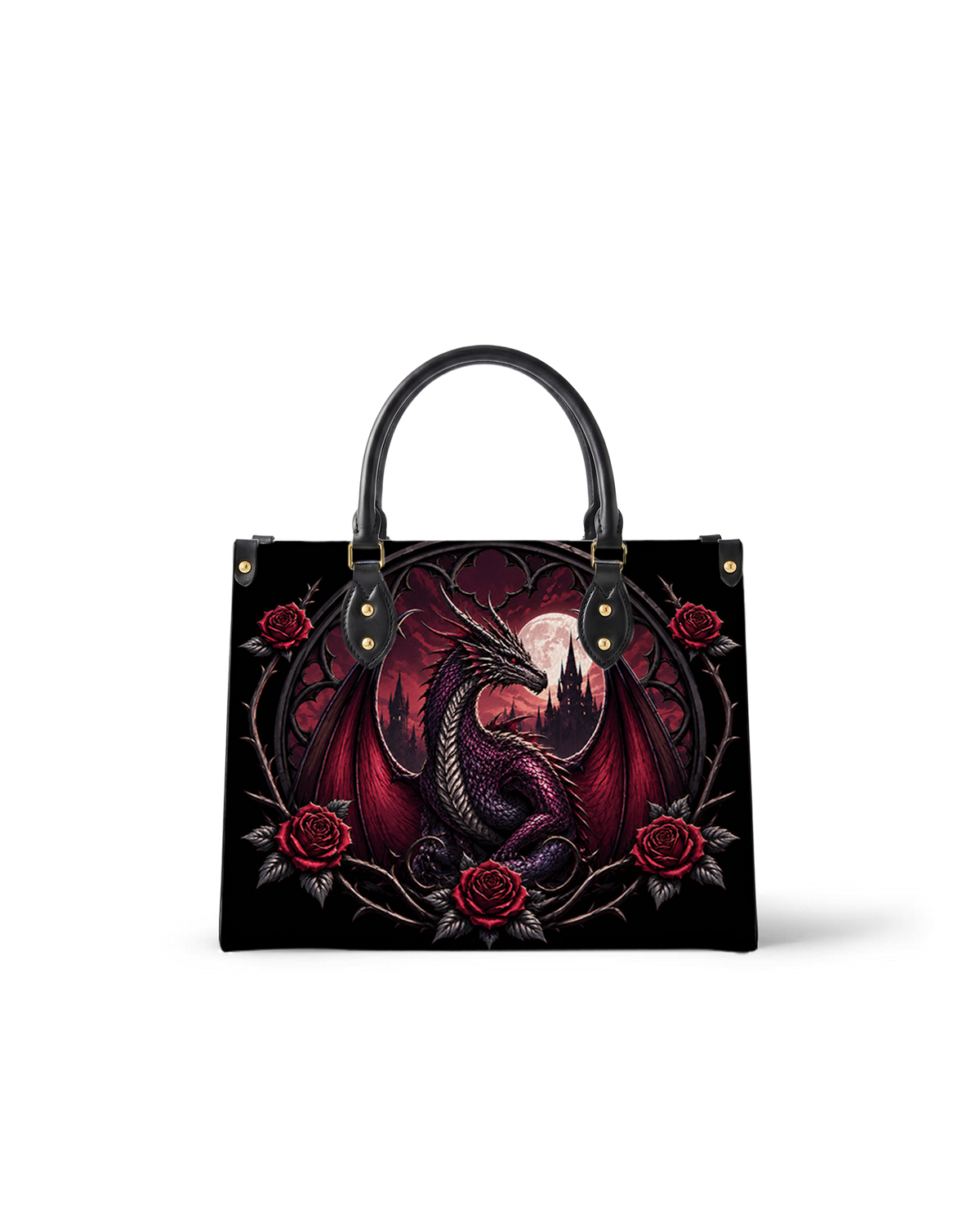 Night Dracon Leather Handbag