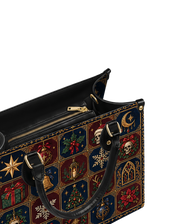 Arcane Grid Leather Handbag