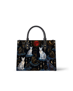 Crimson Moon Leather Handbag