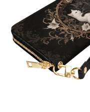 Dual Feline Long Zip Wallet