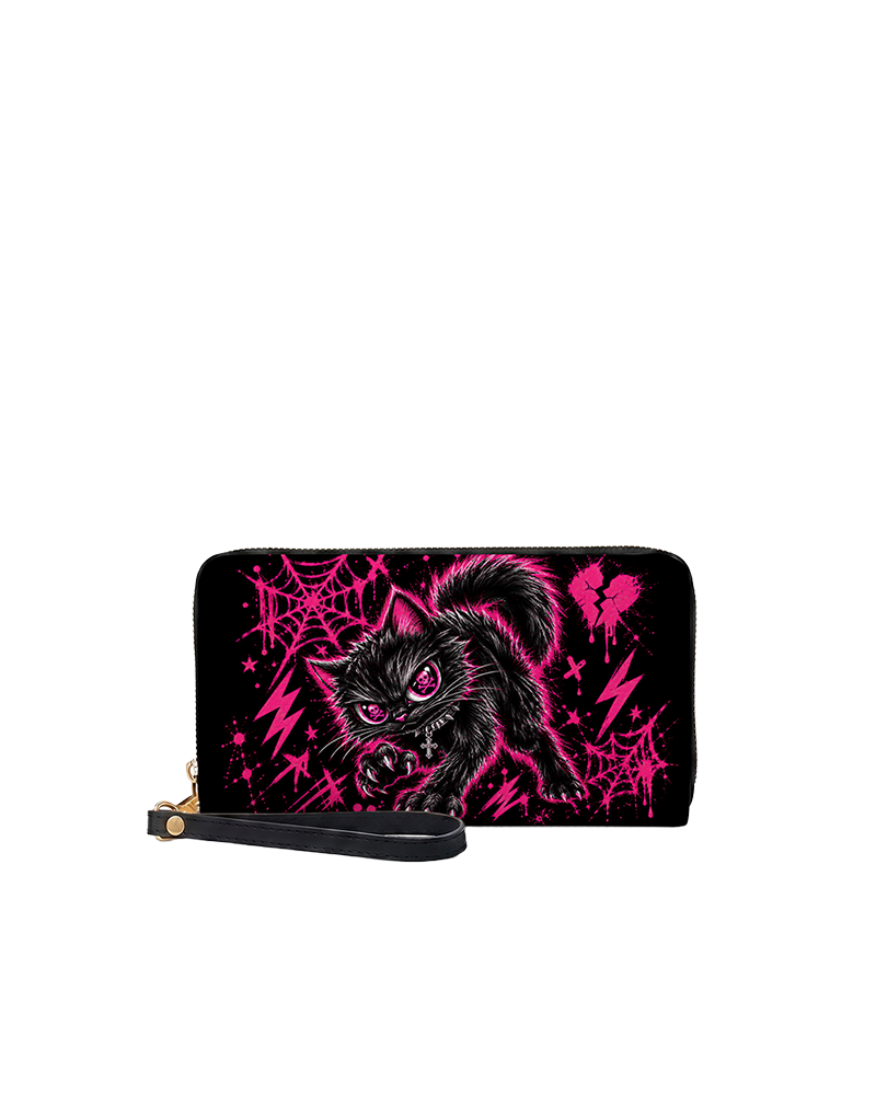 Pink Abyss Long Zip Wallet