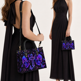 Neon Skull Leather Handbag