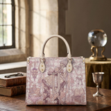 Bone Harlequin Leather Handbag