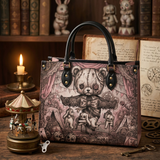 Nightmare Carousel Leather Handbag