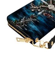Frosted Antler Long Zip Wallet