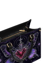 Sacred Heart Butterfly Leather Handbag