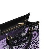 Lilac Spots Leather Handbag