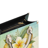 Tropiflora Leather Handbag
