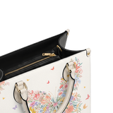 Floraptera Leather Handbag
