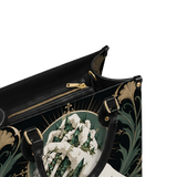 Malachite Leather Handbag