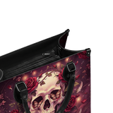 Bone Rose Leather Handbag