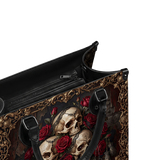 Ashen Bone Leather Handbag