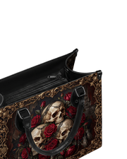 Ashen Bone Leather Handbag