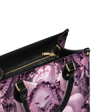 Kitsune Rose Leather Handbag