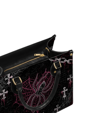 Web of Devotion Leather Handbag