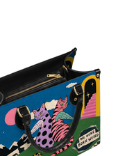 Twin Winged Familiars Leather Handbag