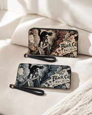Black Cat Long Zip Wallet