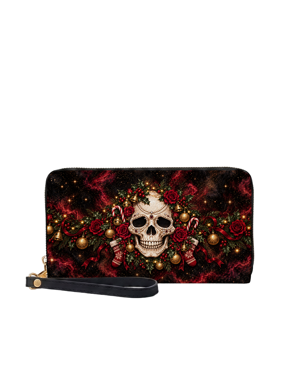 Skull Noel Long Zip Wallet