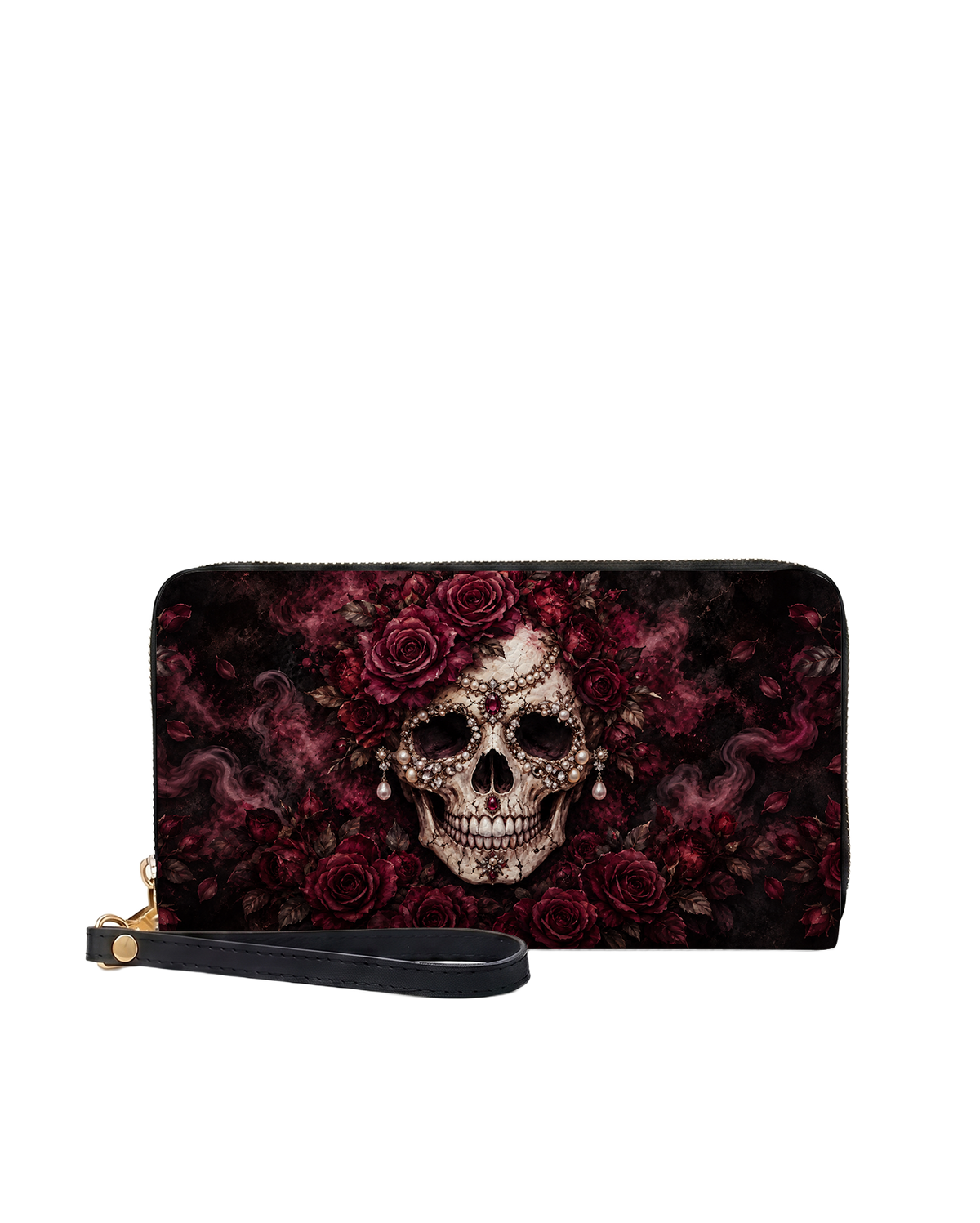 PearlSkull Long Zip Wallet