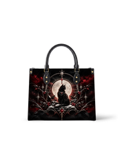 Winter Cat Leather Handbag