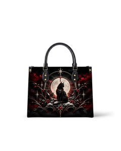 Winter Cat Leather Handbag