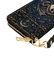 Deep Skull Long Zip Wallet