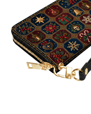 Arcane Grid Long Zip Wallet