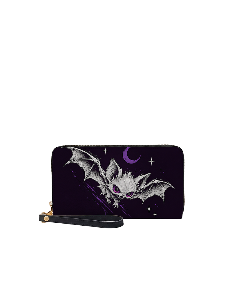 Night Wing Long Zip Wallet