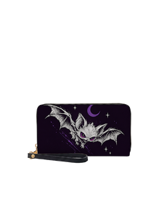 Night Wing Long Zip Wallet
