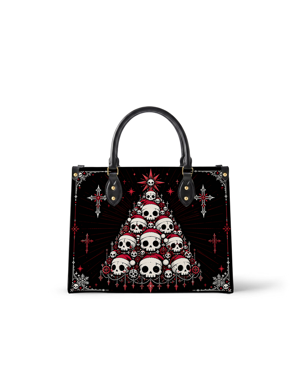 Skull Tree Leather Handbag