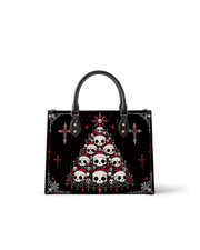 Skull Tree Leather Handbag