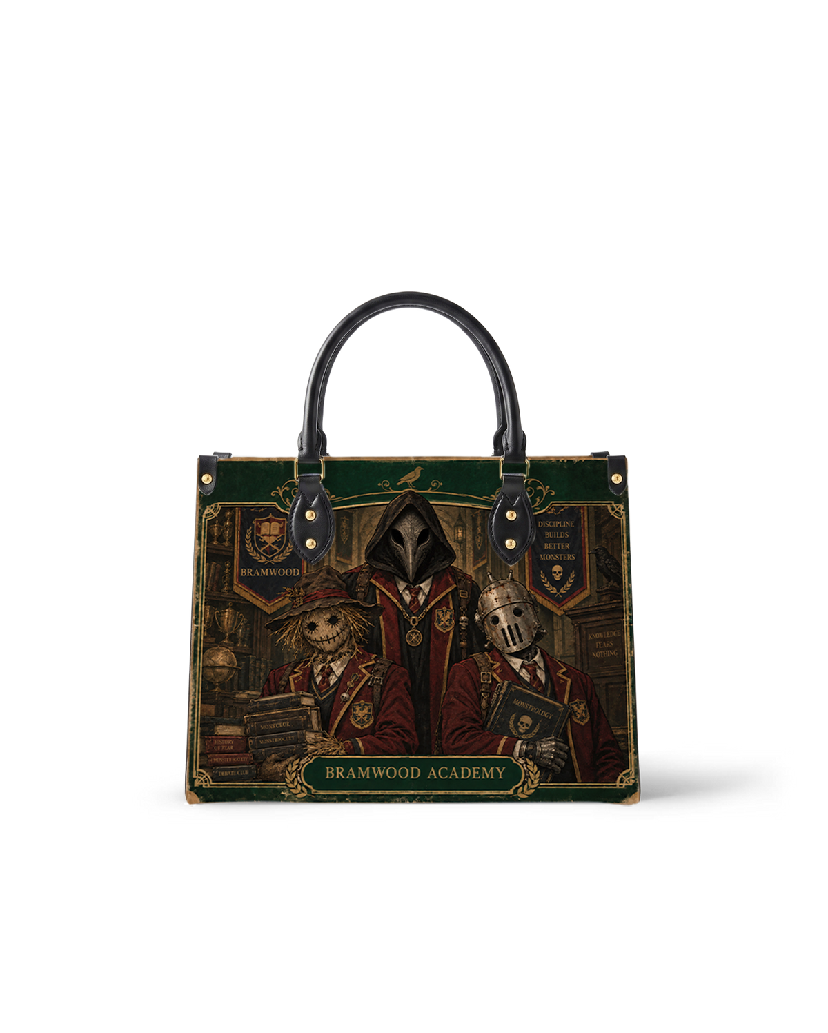 Monster Academy Leather Handbag