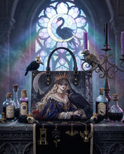 Raven's Moon Hymn Leather Handbag
