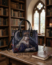 Raven's Moon Hymn Leather Handbag