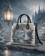 Moon‑Lake Wisp‑Lantern  Leather Handbag