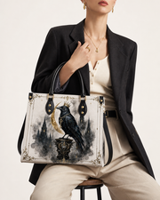 Moonveil Crow Leather Handbag
