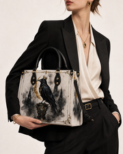 Moonveil Crow Leather Handbag