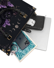 Moon Crystal Cat Leather Handbag