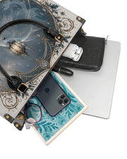 Moon‑Lake Wisp‑Lantern  Leather Handbag