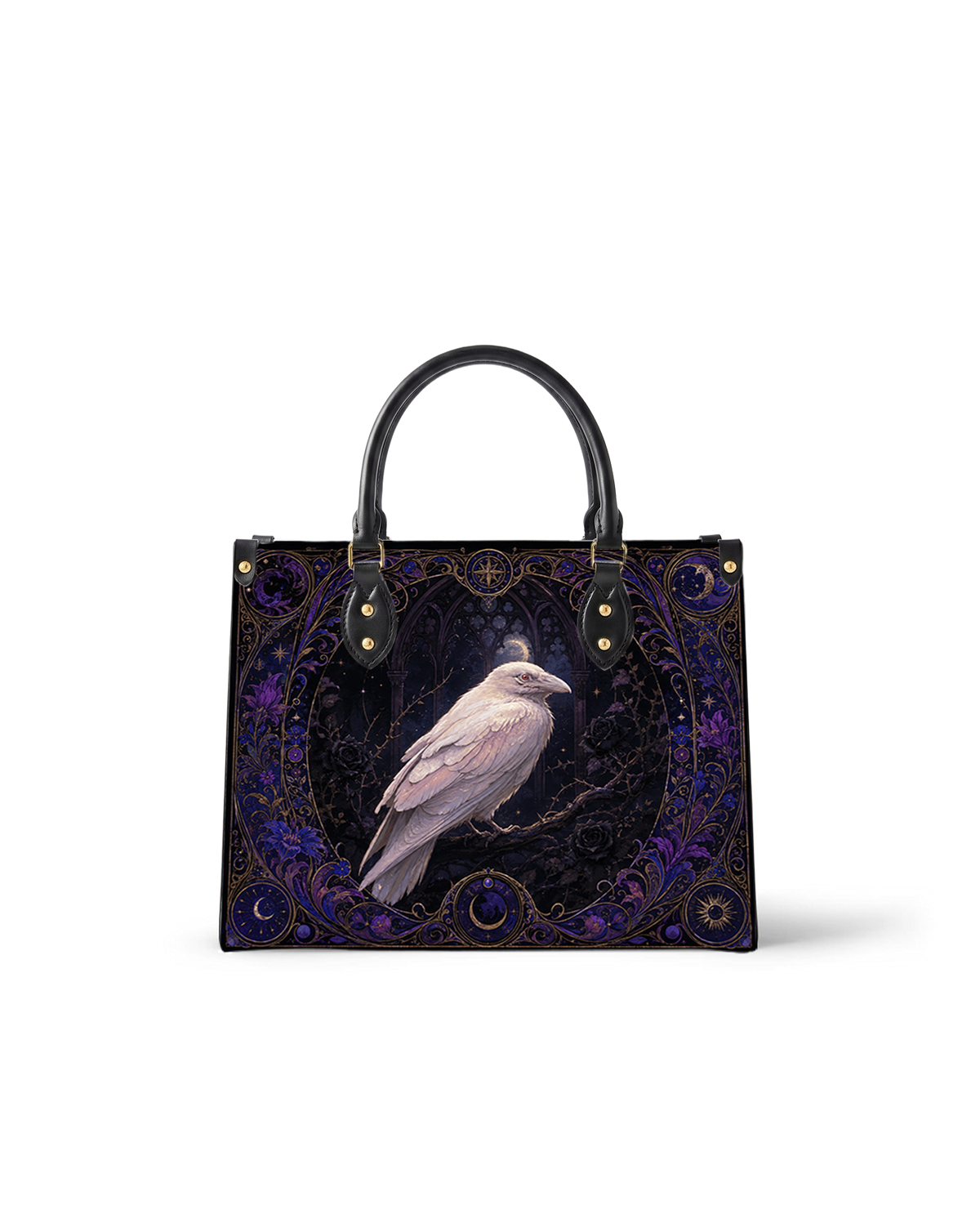 Moon Crow Leather Handbag