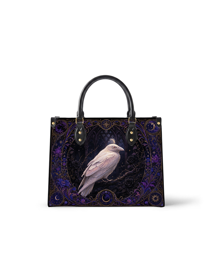 Moon Crow Leather Handbag