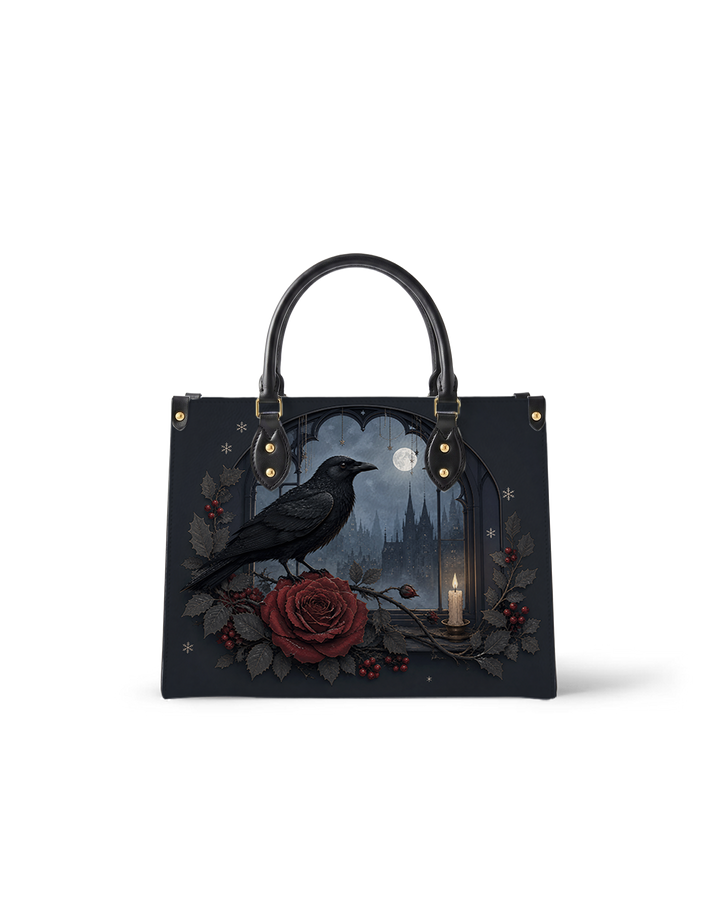 Raven Moon Leather Handbag